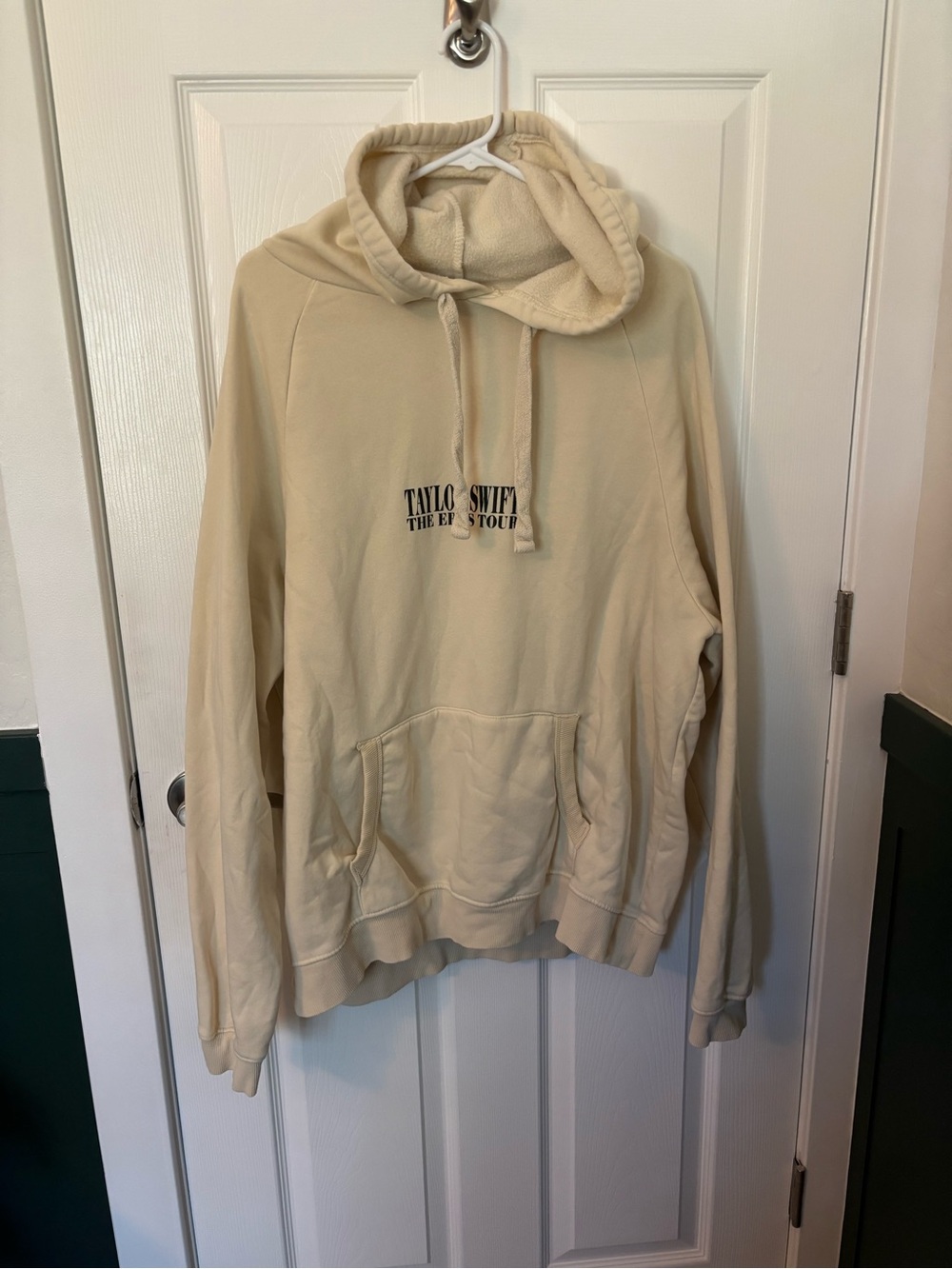 Taylor Swift The Eras Tour Beige Fleece Lined Hoodie Pullover XL - Picture 2 of 6